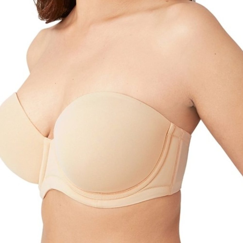 NWT Nude Wacoal Red Carpet Strapless Full Busted Underwire Bra 854119